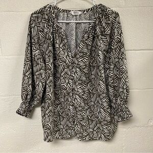 Candace Cameron Bure Women’s Puff Sleeve Blouse Size 1X